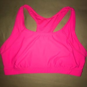 Hot pink sports bra